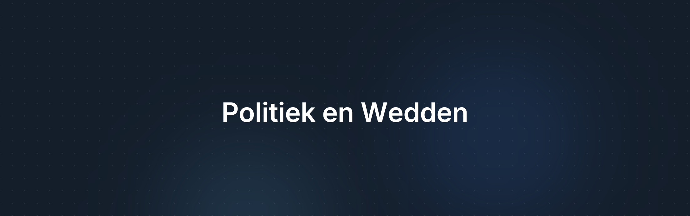 Omslagafbeelding voor Recente Ontwikkelingen in de Politiek van Sportweddenschappen in Nederland